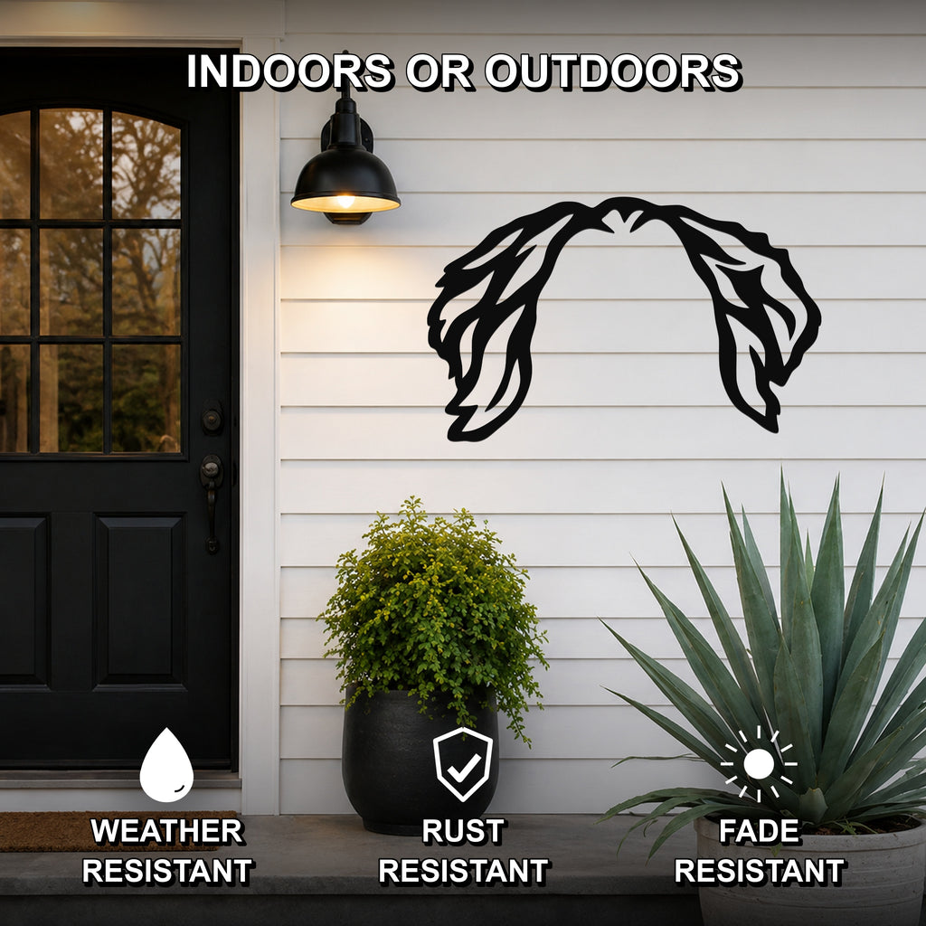 Bernese Mountain Dog dog ear waterproof metal wall art, mockup 2