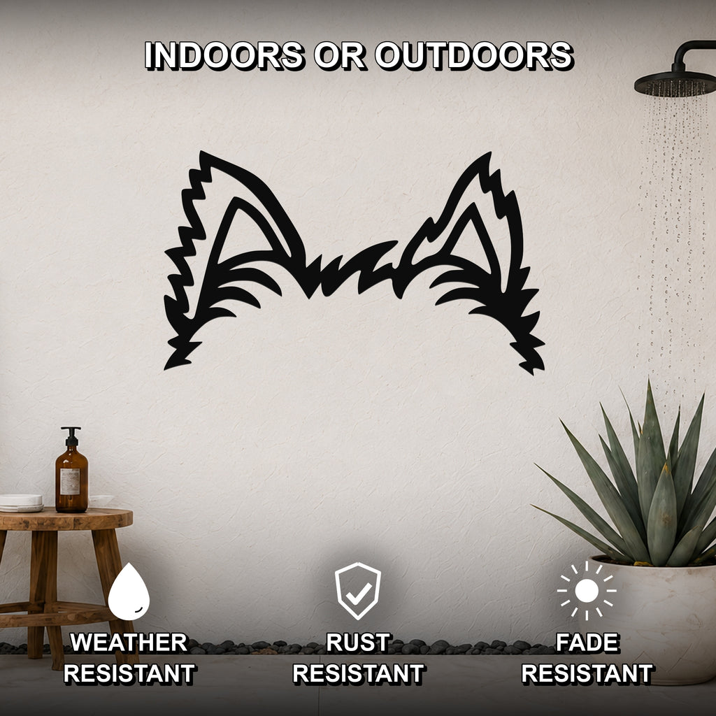 Pomeranian dog ear waterproof metal wall art, mockup 2