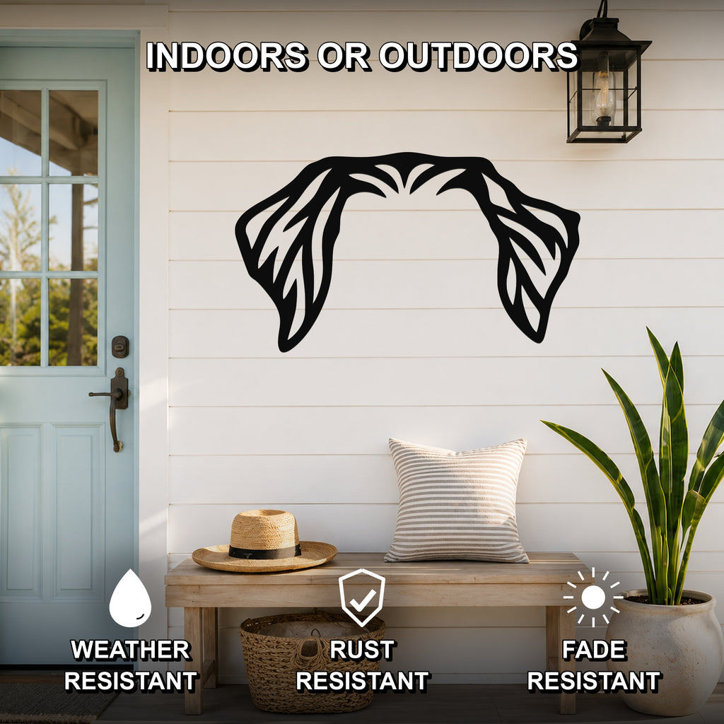 Toller dog ear waterproof metal wall art, mockup 2