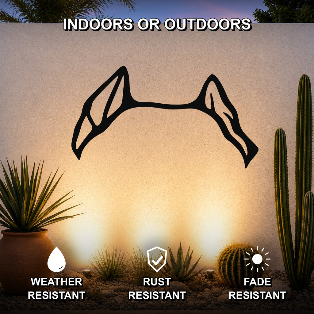 Pitbull dog ear waterproof metal wall art, mockup 2