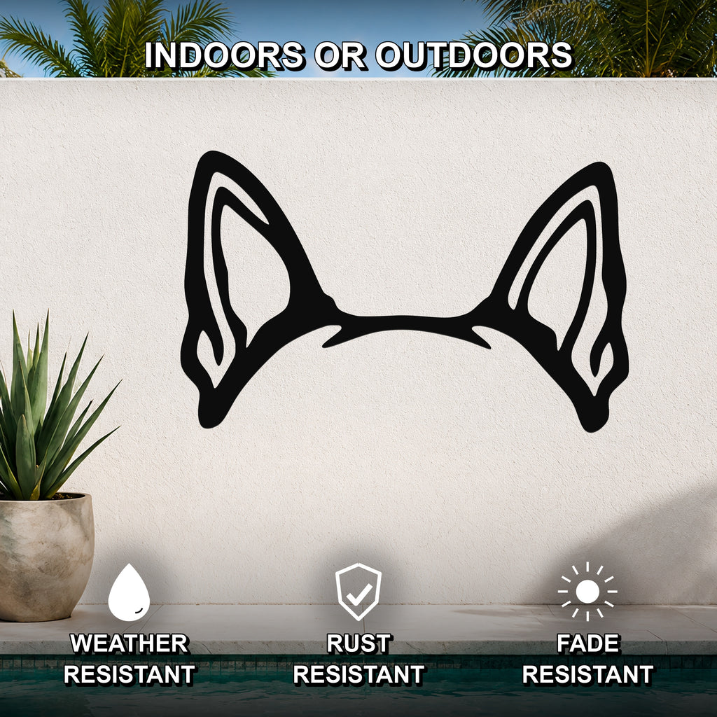 Boston Terrier dog ear waterproof metal wall art, mockup 2