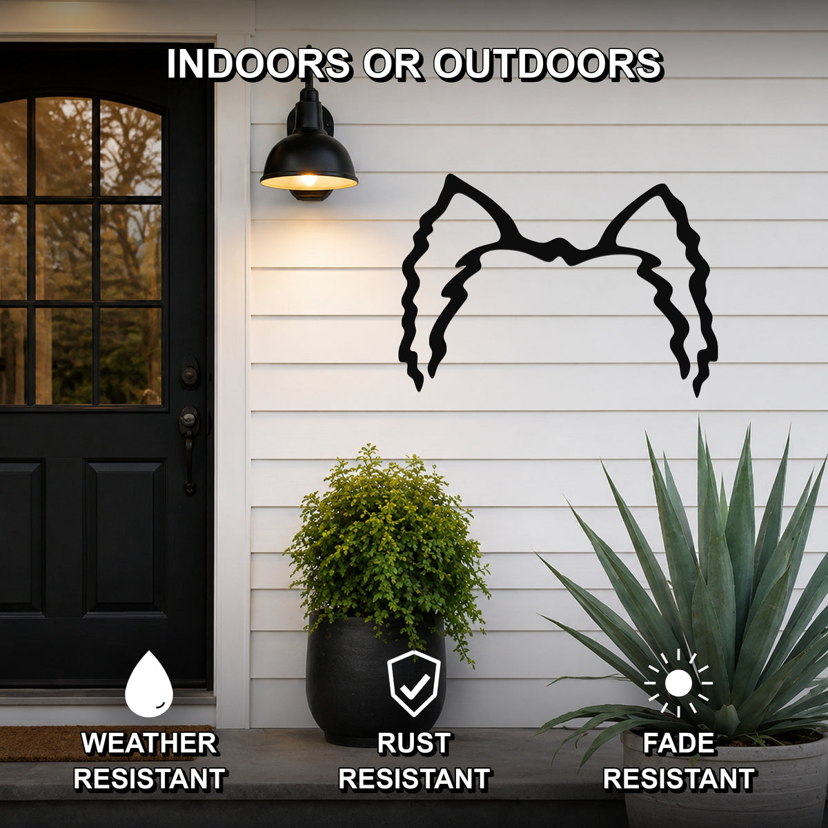 Cane Corso dog ear waterproof metal wall art, mockup 2