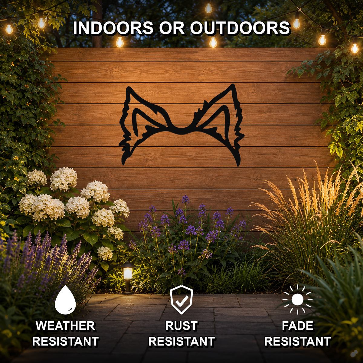 Shorkie dog ear waterproof metal wall art, mockup 2