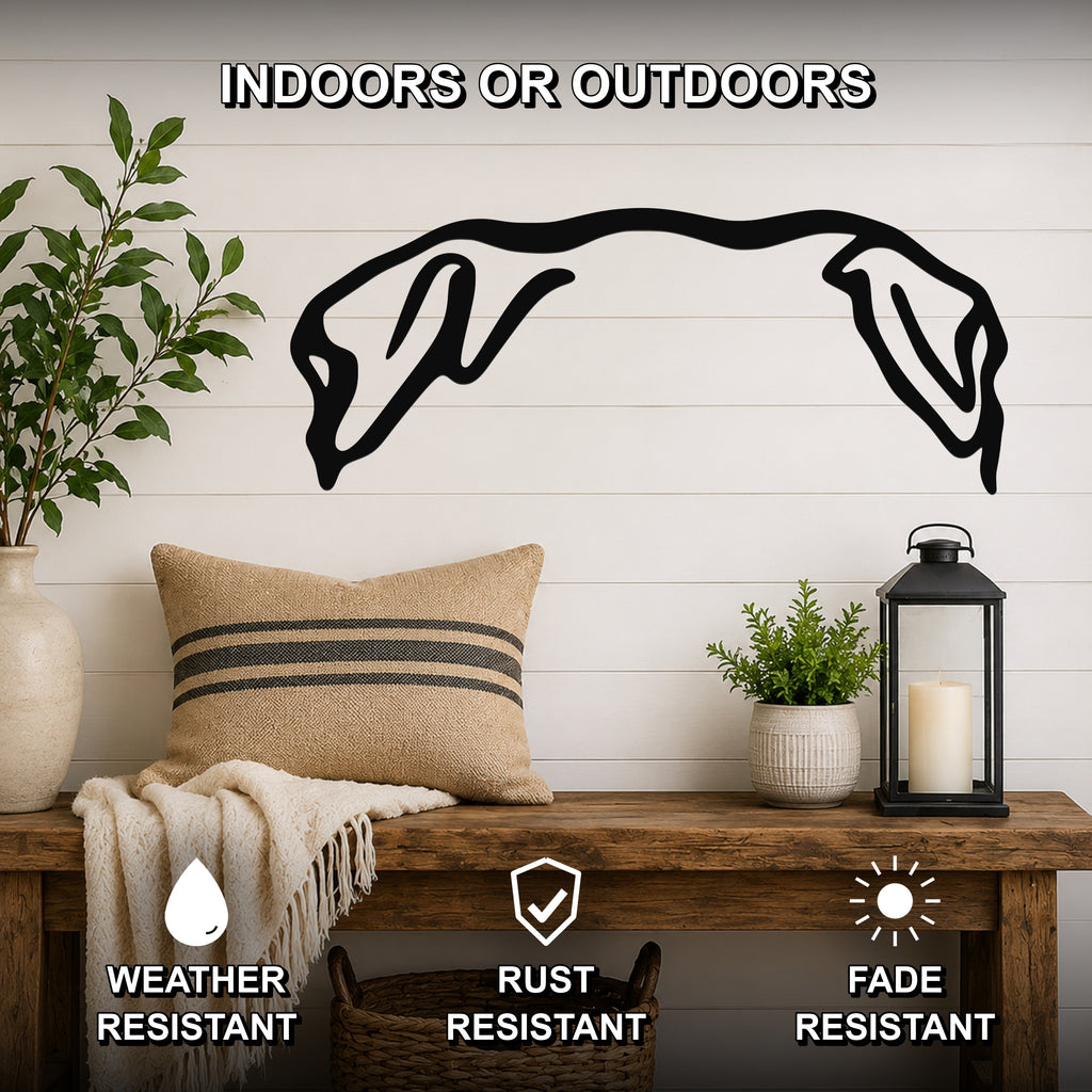 Shar Pei dog ear waterproof metal wall art, mockup 2