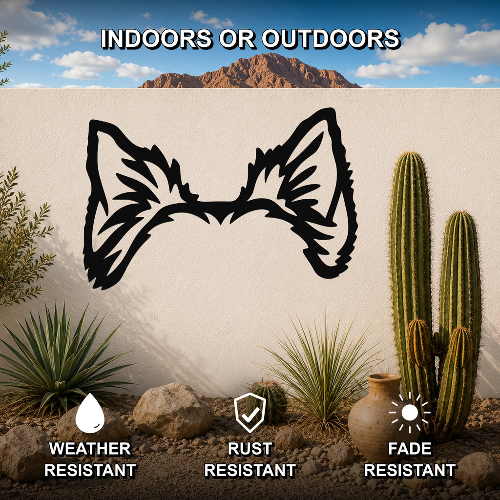 Shorkie dog ear waterproof metal wall art, mockup 2