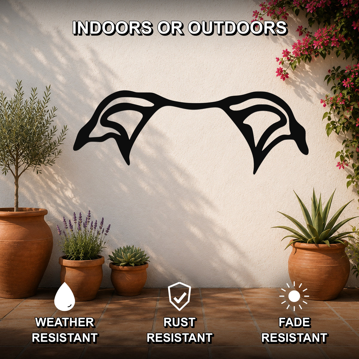 Beauceron dog ear waterproof metal wall art, mockup 2