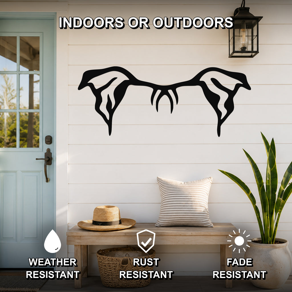 Staffordshire Bull Terrier dog ear waterproof metal wall art, mockup 2
