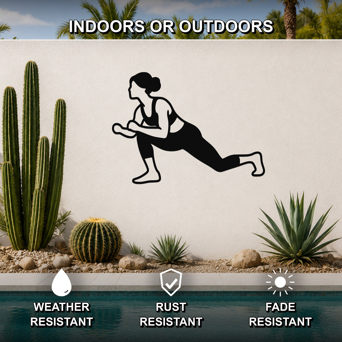 Female Wrestling Shot Entry Drill waterproof steel metal wall art, mockup 2