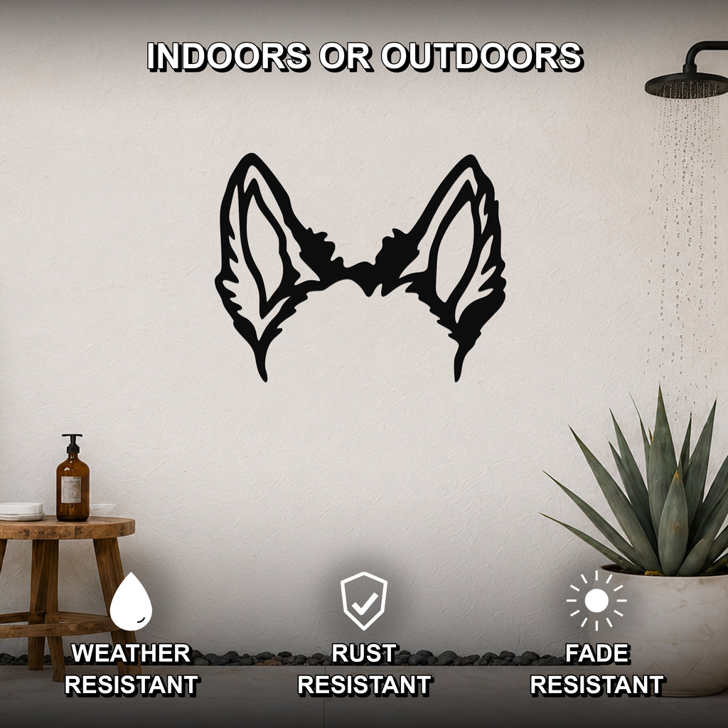Scottish Terrier dog ear waterproof metal wall art, mockup 2