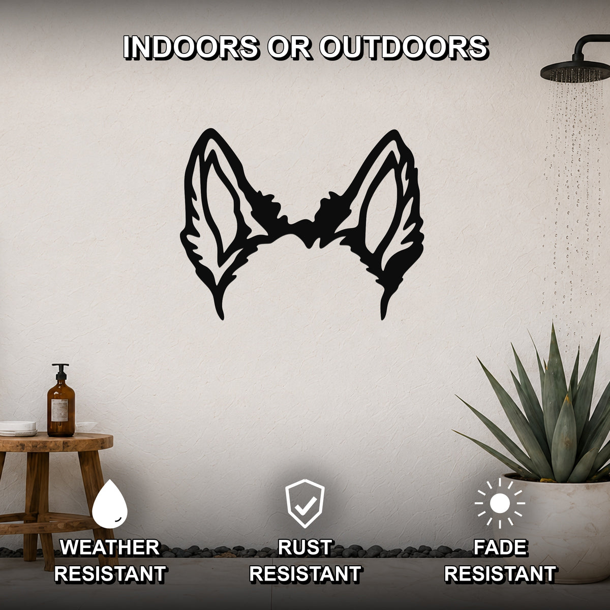Scottish Terrier dog ear waterproof metal wall art, mockup 2