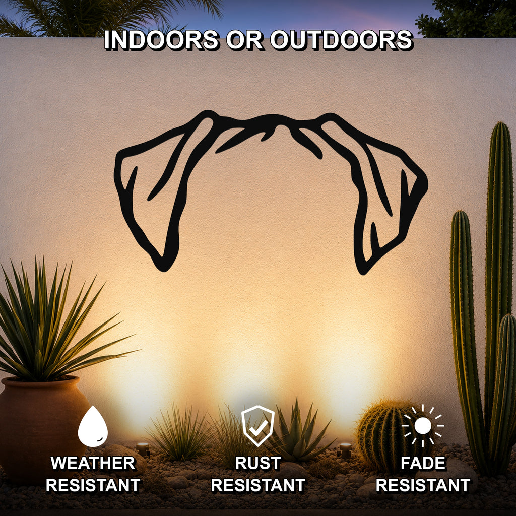 Boxer dog ear waterproof metal wall art, mockup 2