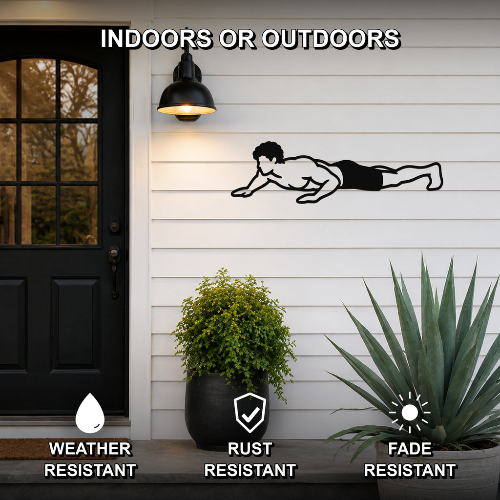 Male Wrestling Sprawl waterproof steel metal wall art, mockup 2