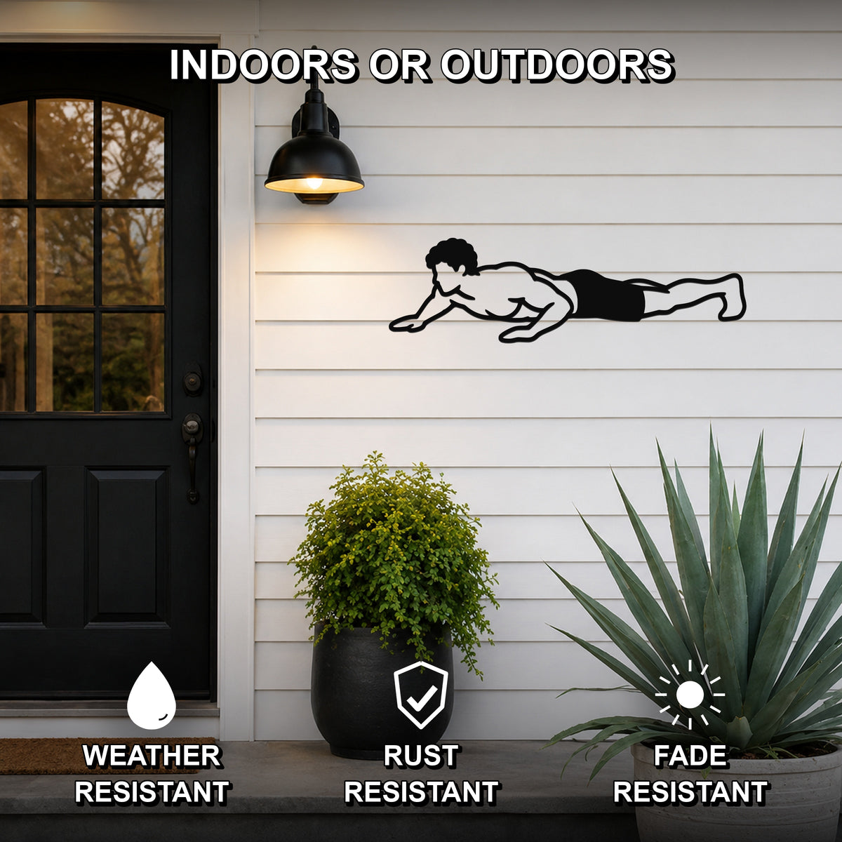 Male Wrestling Sprawl waterproof steel metal wall art, mockup 2