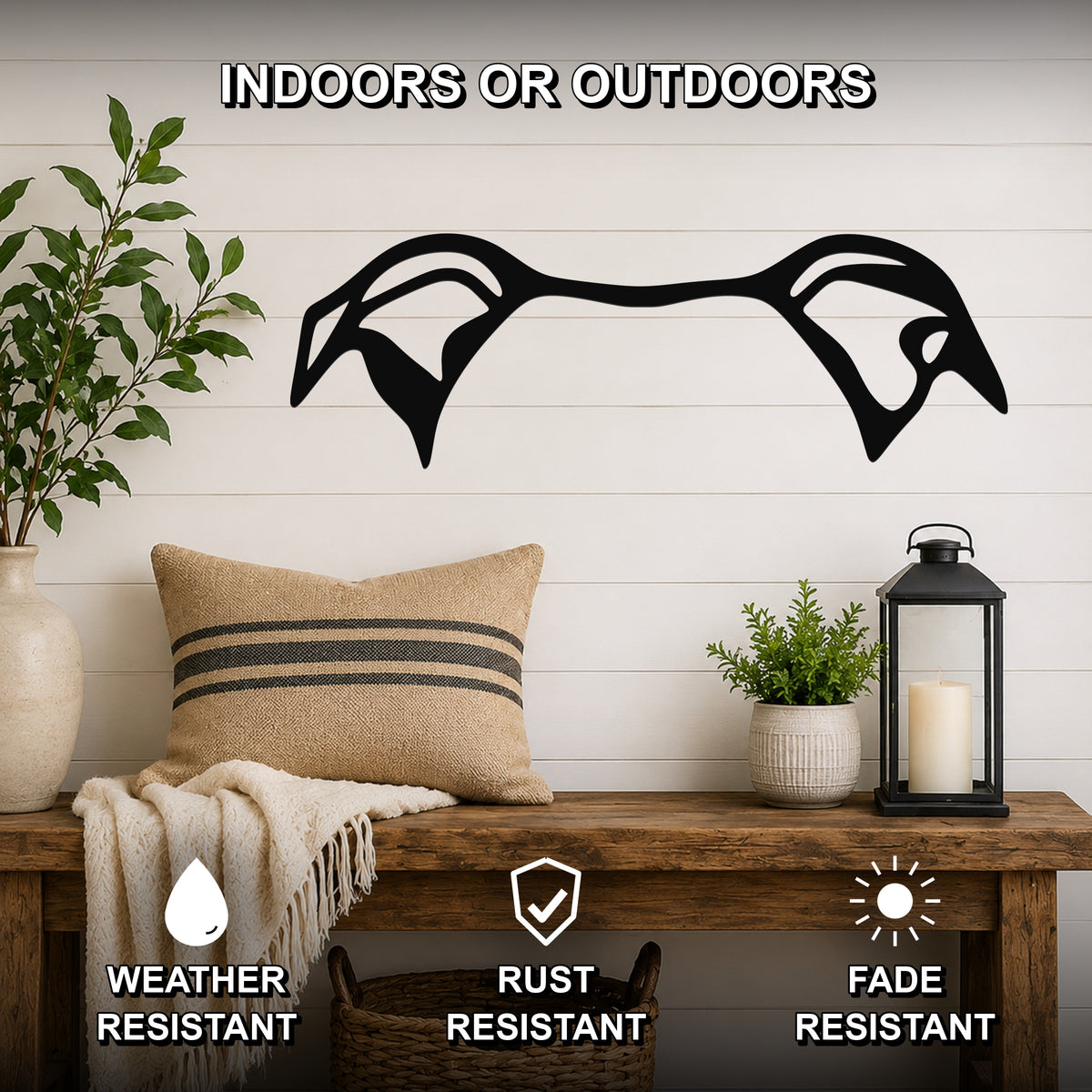 Pitbull dog ear waterproof metal wall art, mockup 2