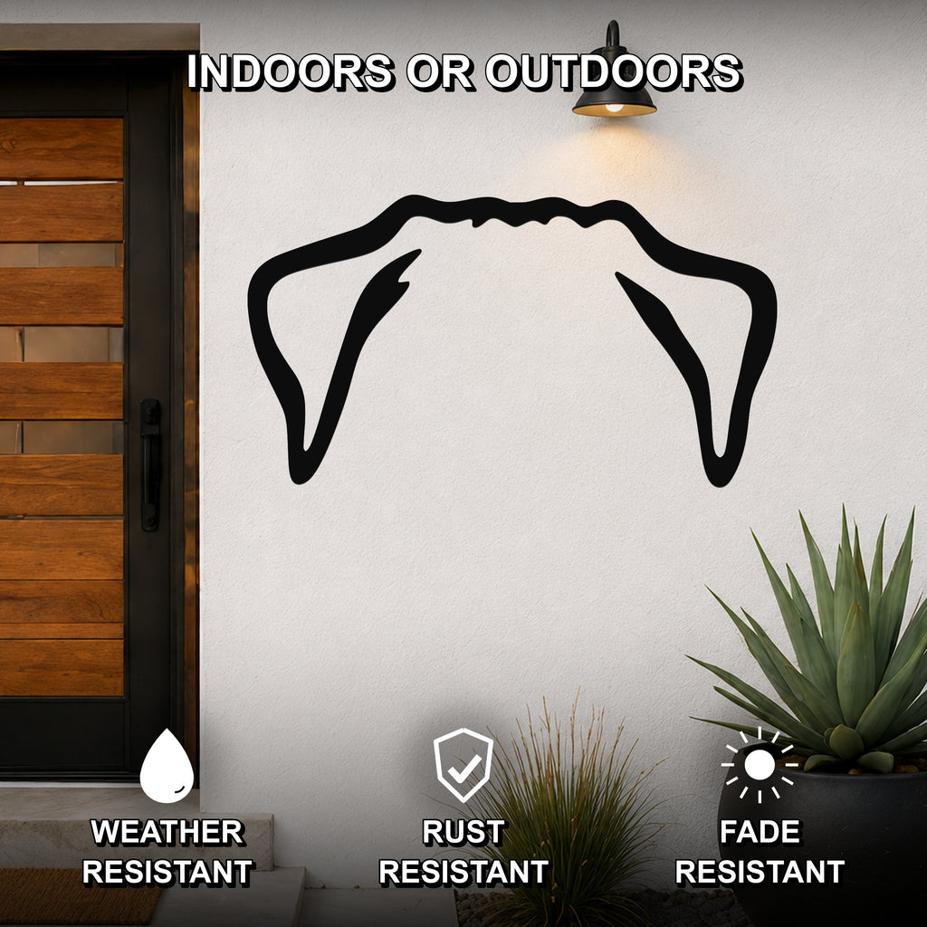 Boxer dog ear waterproof metal wall art, mockup 2