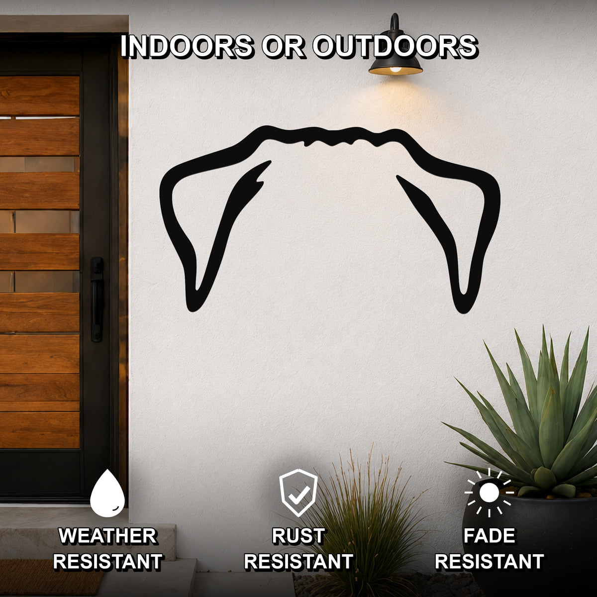 Boxer dog ear waterproof metal wall art, mockup 2