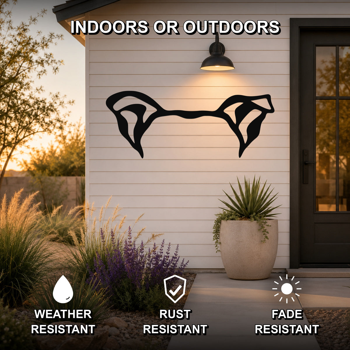 Jack Russell dog ear waterproof metal wall art, mockup 2