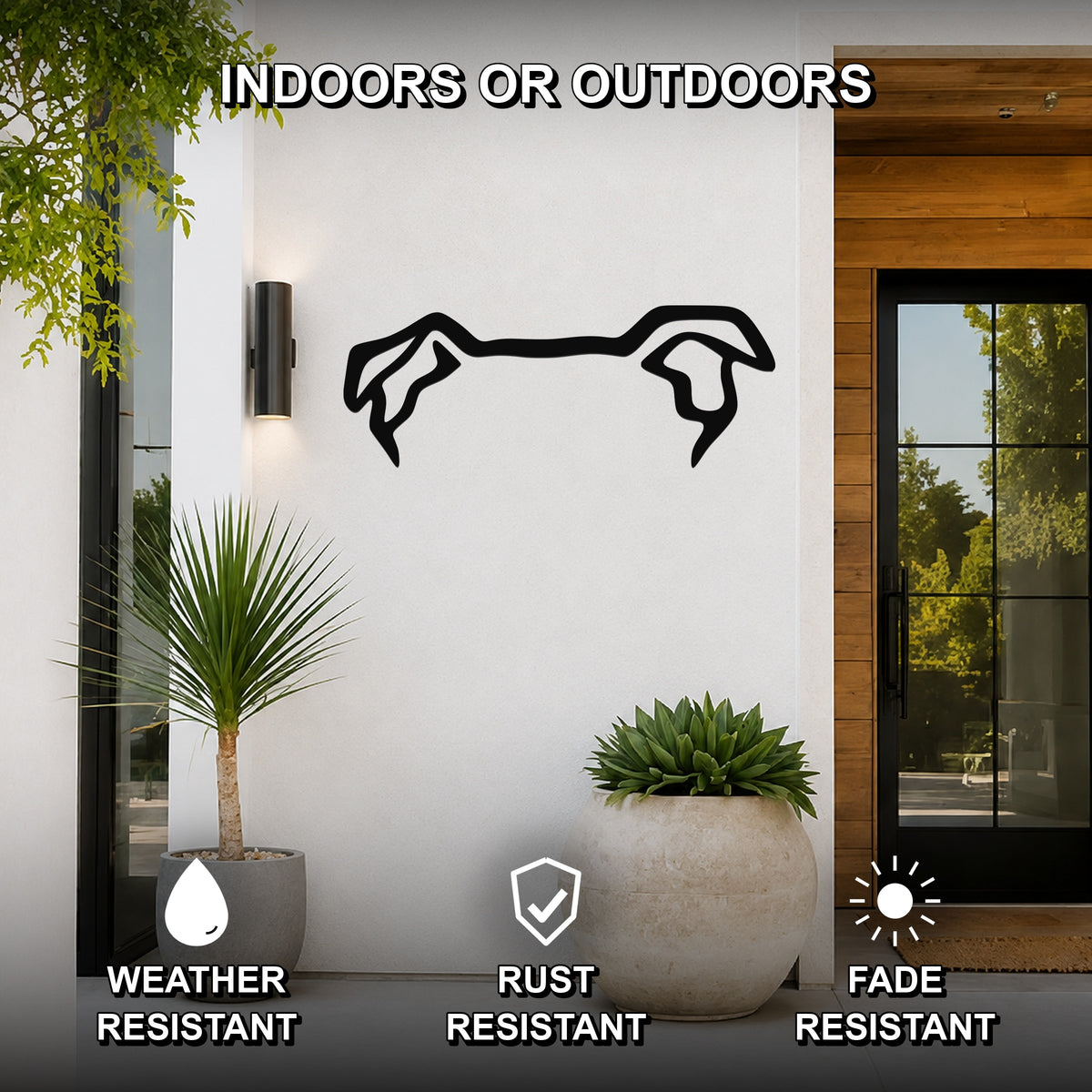 Beauceron dog ear waterproof metal wall art, mockup 2