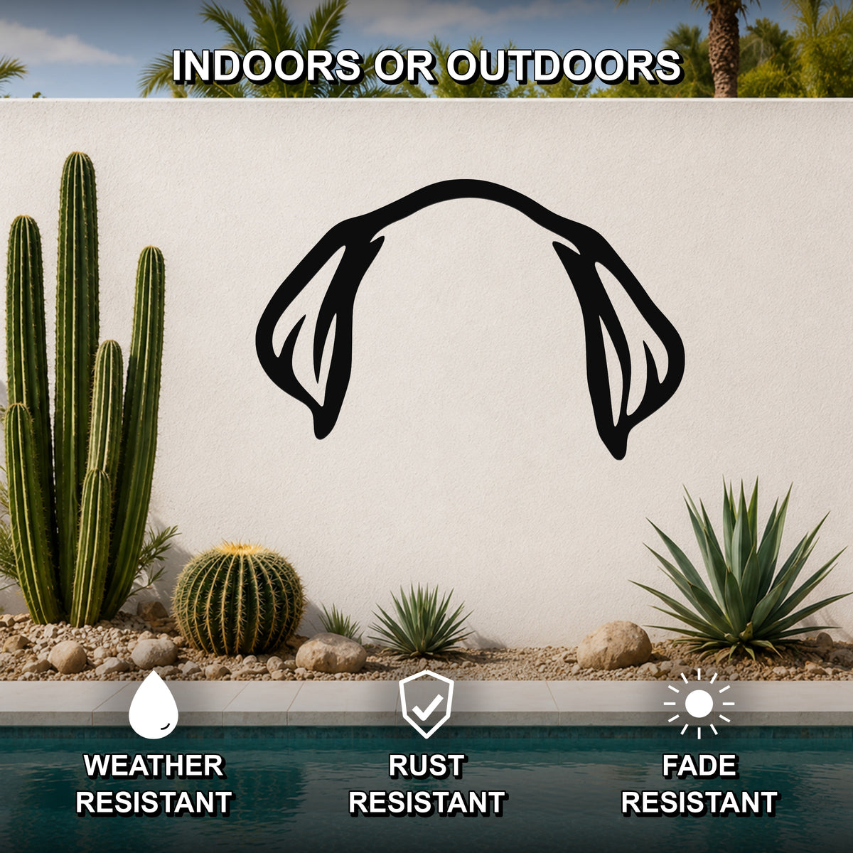 Labrador Retriever dog ear waterproof metal wall art, mockup 2