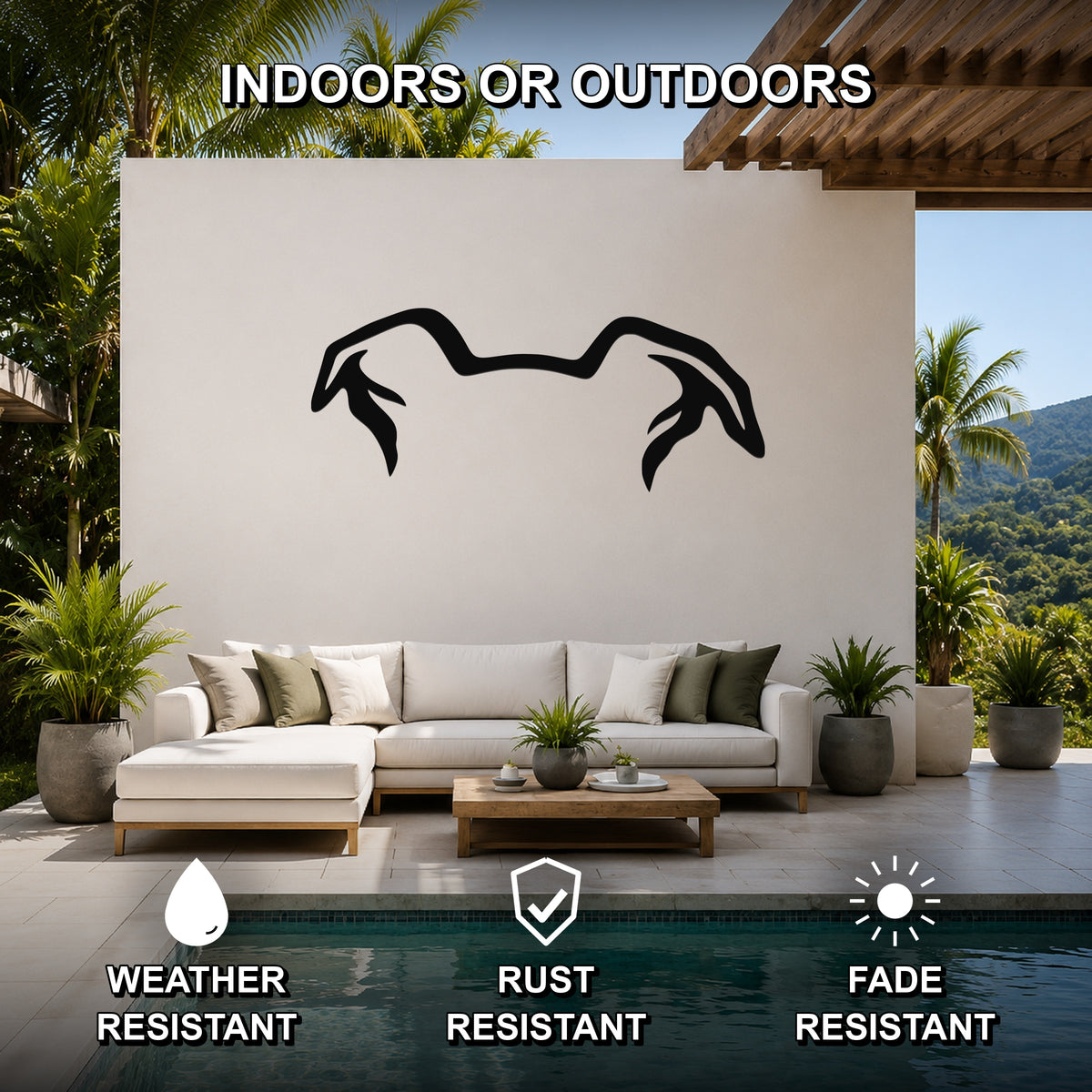 Border Collie dog ear waterproof metal wall art, mockup 2