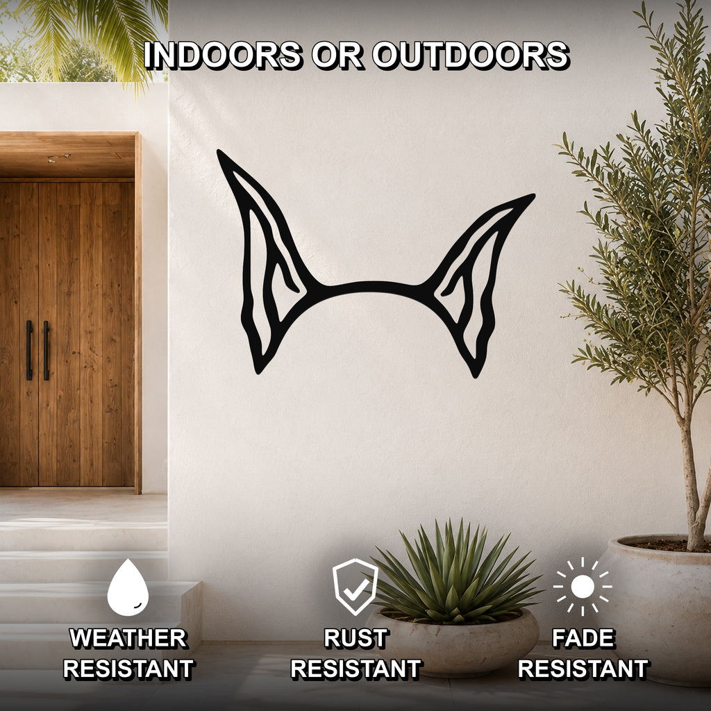 Great Dane dog ear waterproof metal wall art, mockup 2
