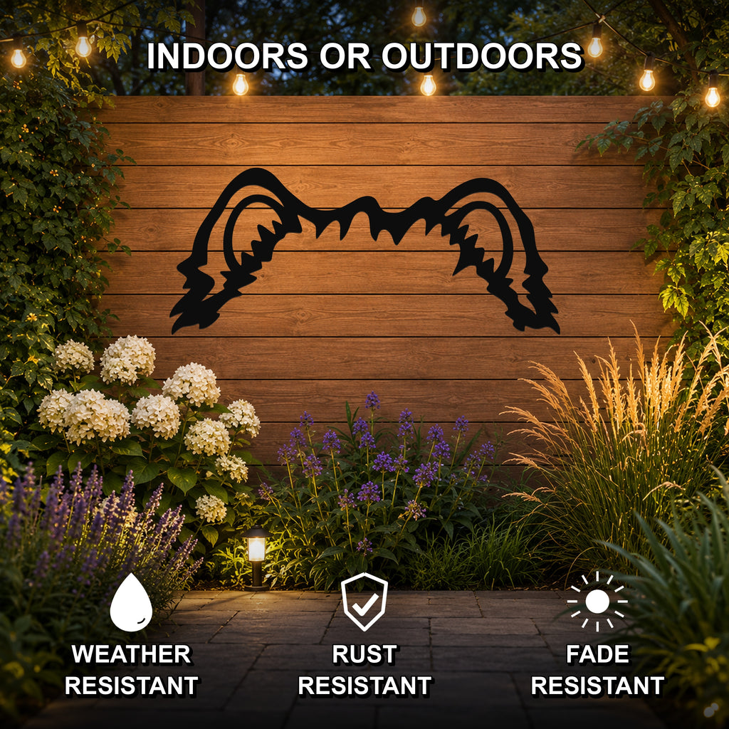 Chow dog ear waterproof metal wall art, mockup 2