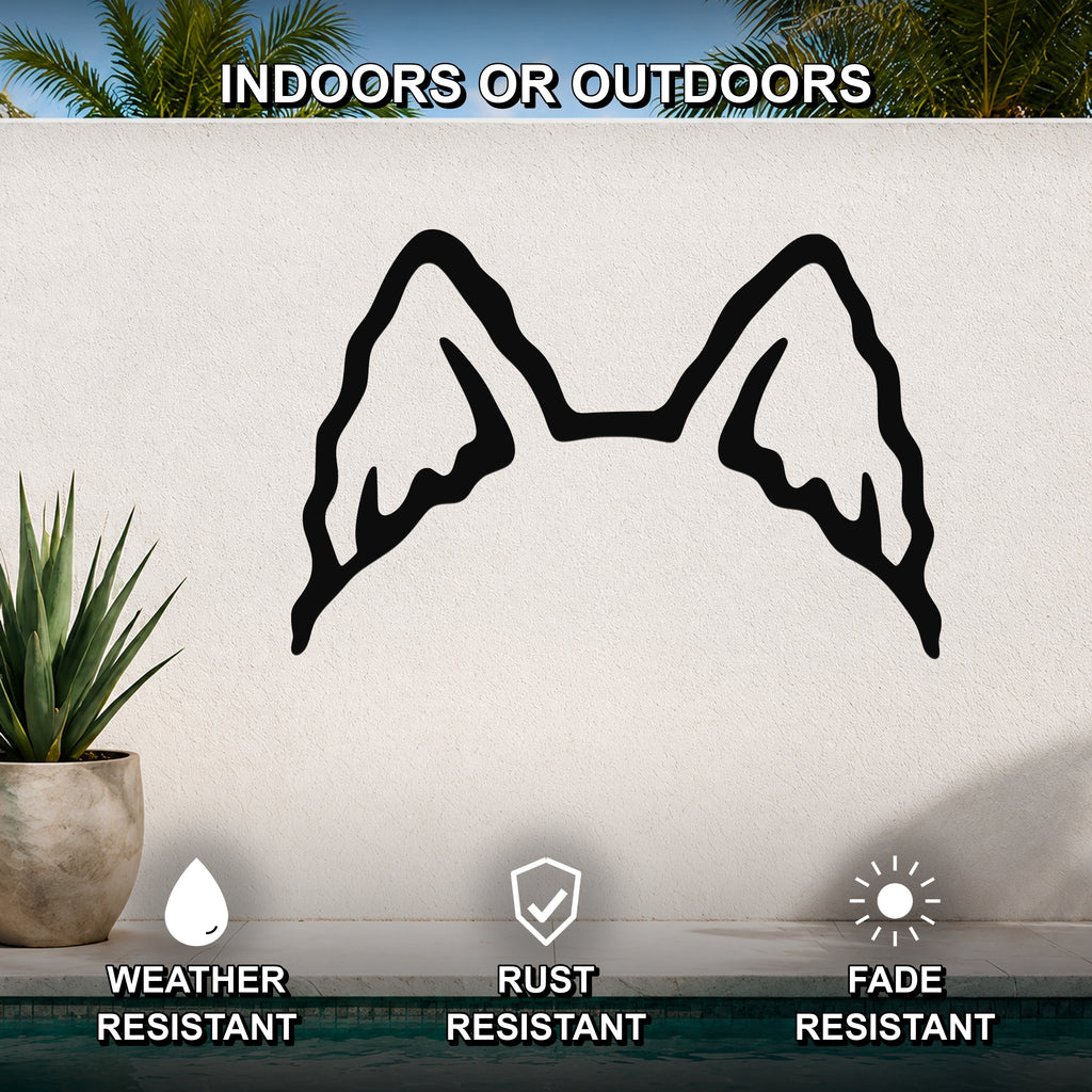 Husky dog ear waterproof metal wall art, mockup 2