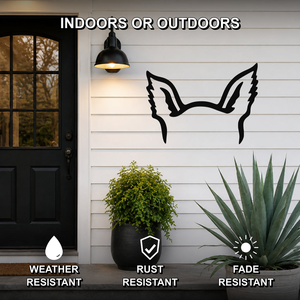 Australian Terrier dog ear waterproof metal wall art, mockup 2