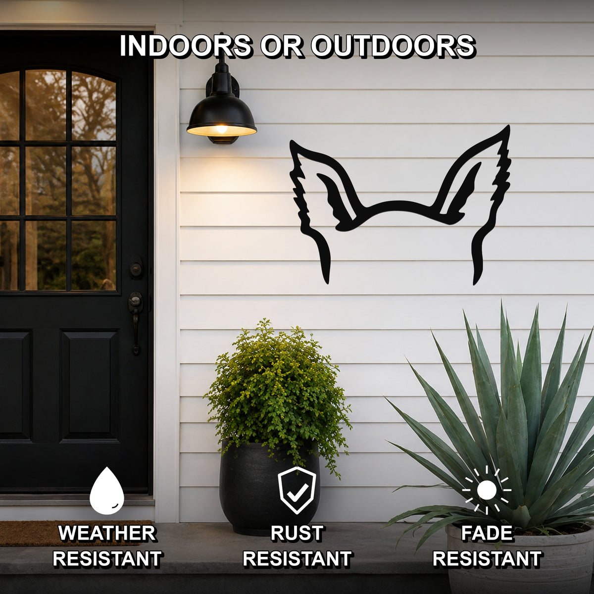Australian Terrier dog ear waterproof metal wall art, mockup 2