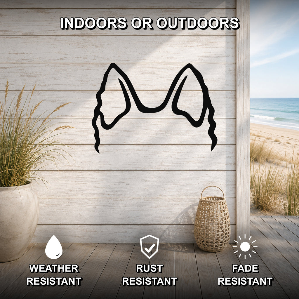 Staffordshire Terrier dog ear waterproof metal wall art, mockup 2