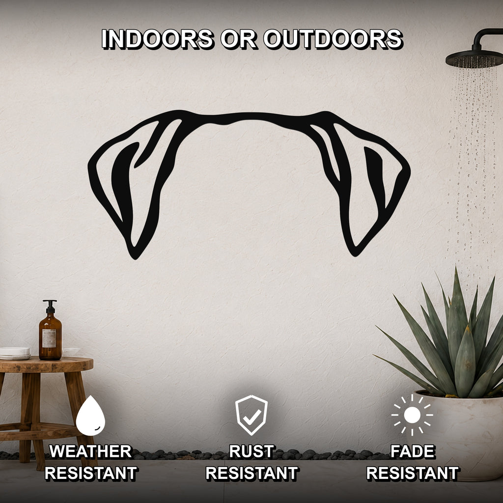 Cane Corso dog ear waterproof metal wall art, mockup 2