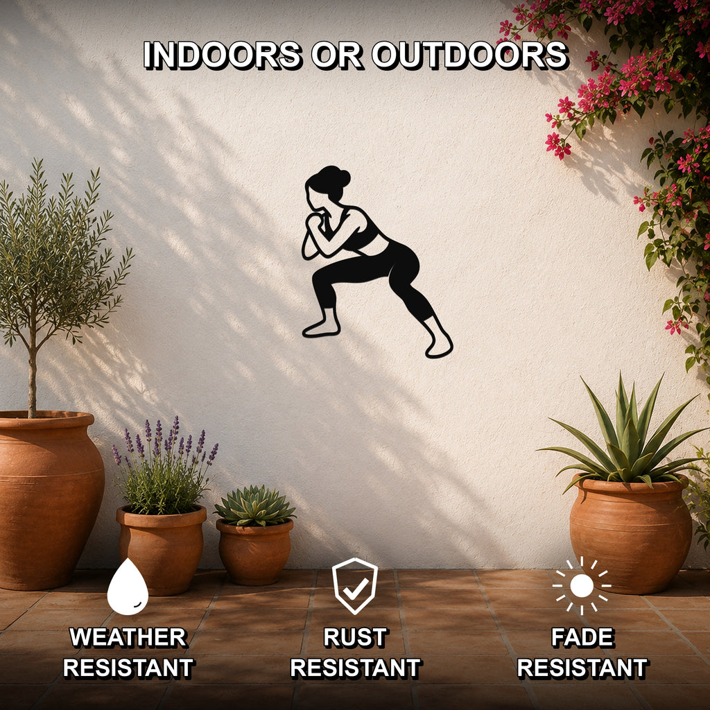 Female Wrestling Overhook Control waterproof steel metal wall art, mockup 2