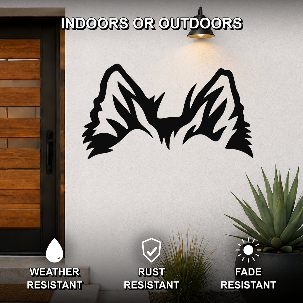 Sheltie dog ear waterproof metal wall art, mockup 2