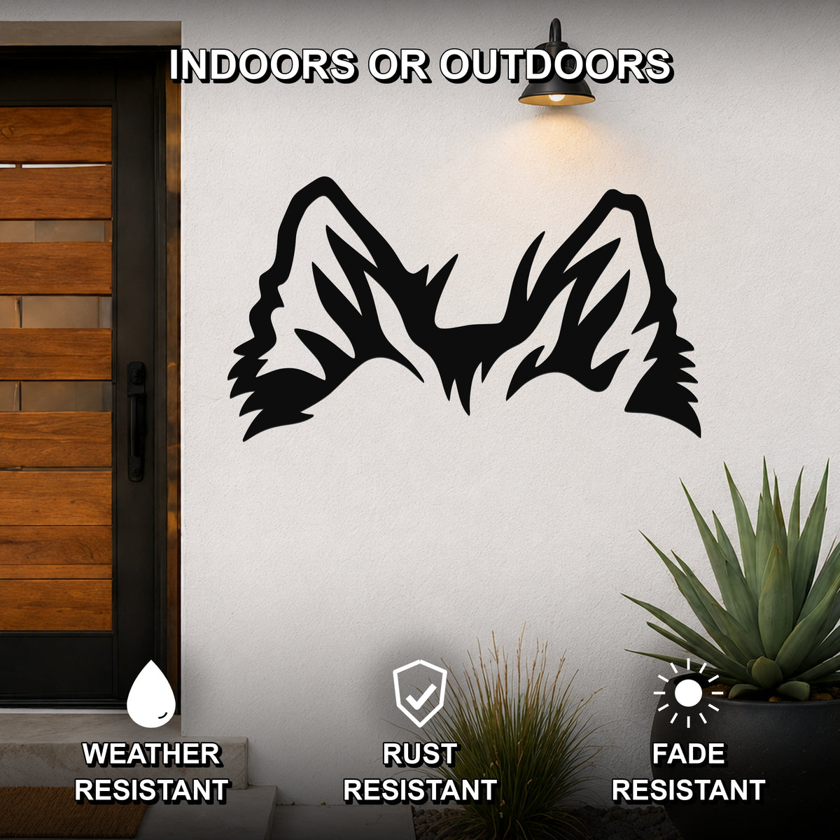 Sheltie dog ear waterproof metal wall art, mockup 2