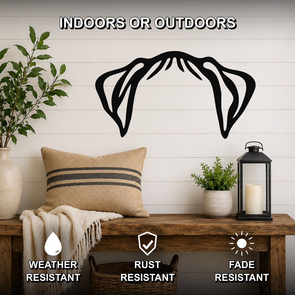 Boxer dog ear waterproof metal wall art, mockup 2