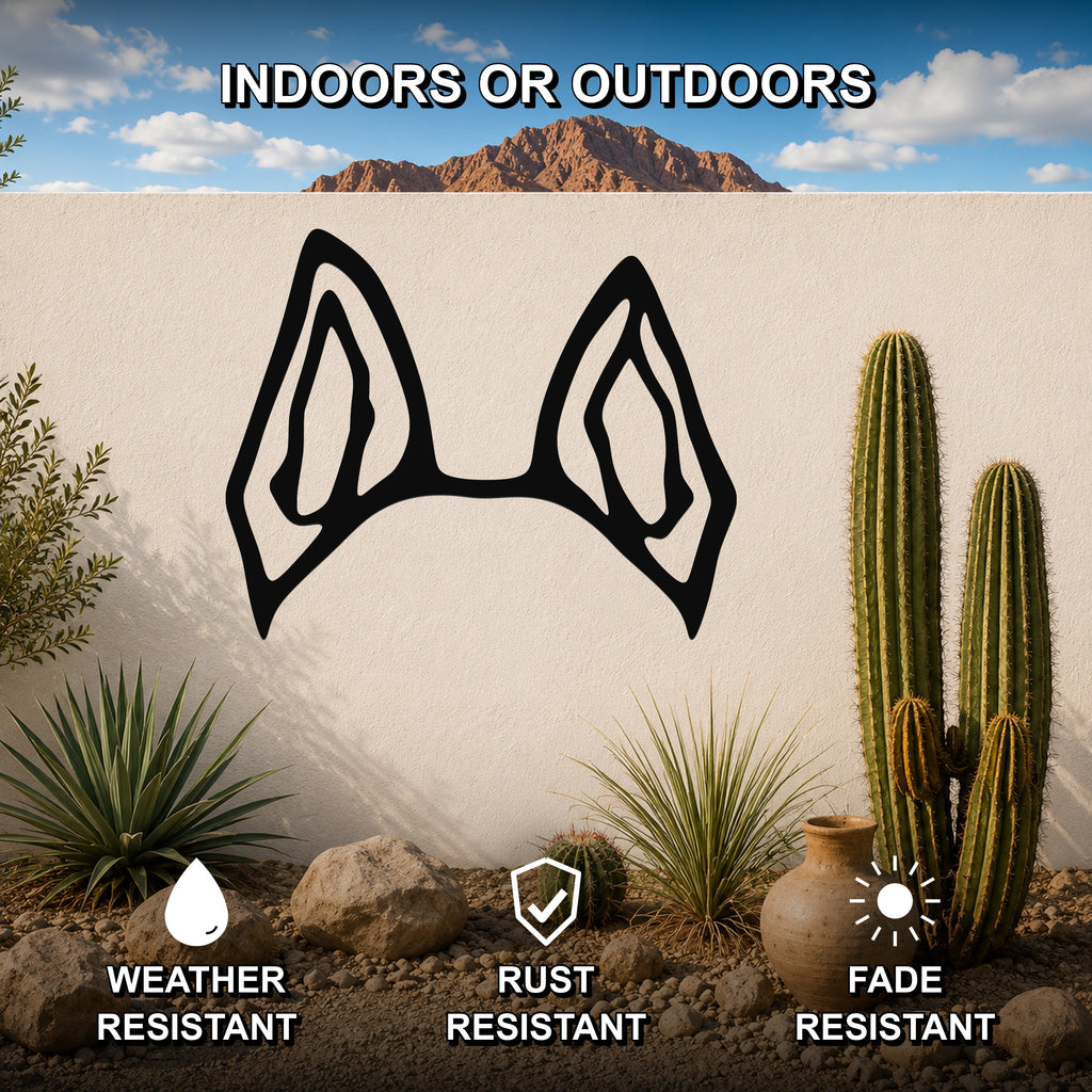 Dutch Shepherd dog ear waterproof metal wall art, mockup 2
