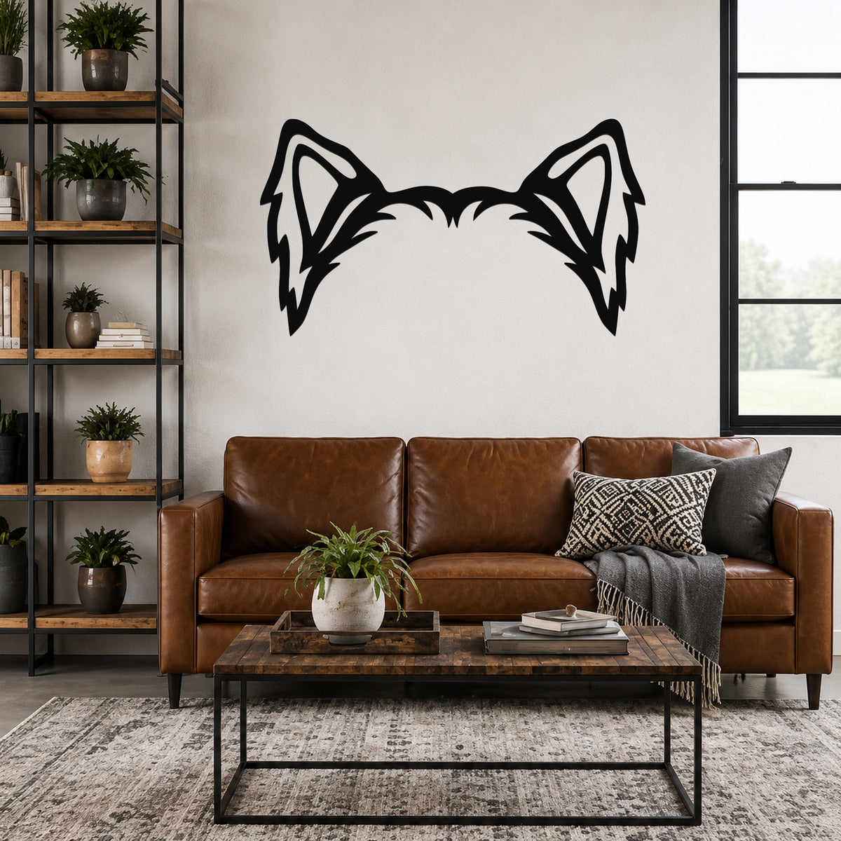 Yorkshire Terrier dog ear waterproof metal wall art, mockup 3