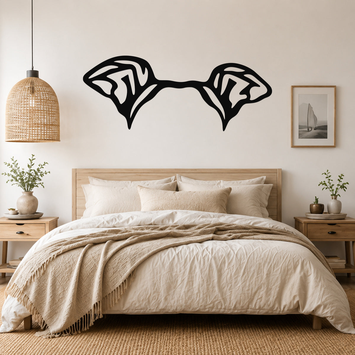 Italian Greyhound dog ear waterproof metal wall art, mockup 3