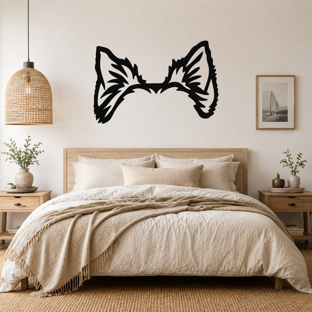 Shorkie dog ear waterproof metal wall art, mockup 3