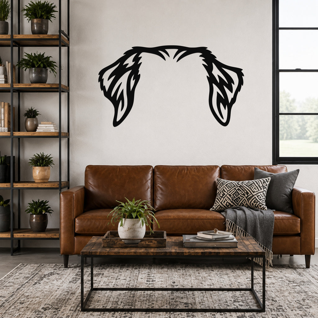 Toller dog ear waterproof metal wall art, mockup 3