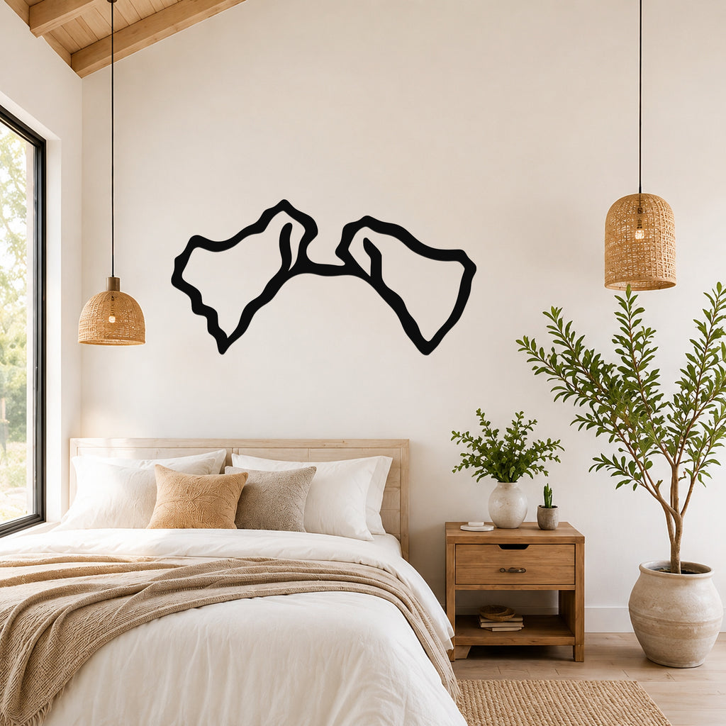 Fox Terrier dog ear waterproof metal wall art, mockup 3