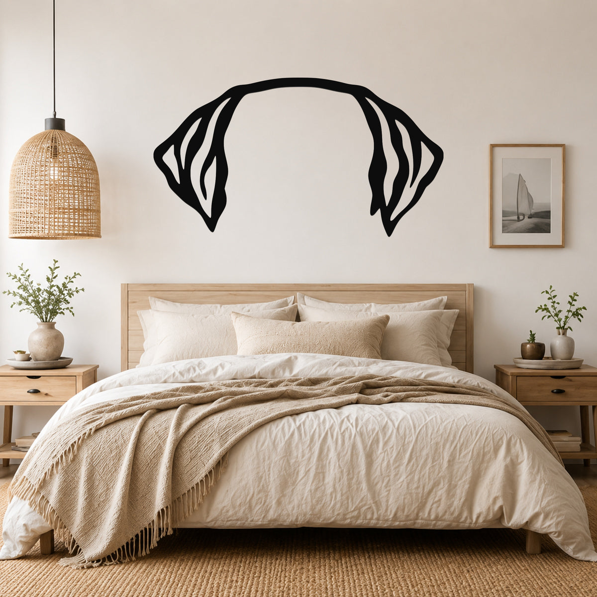 Chesapeake Bay Retriever dog ear waterproof metal wall art, mockup 3