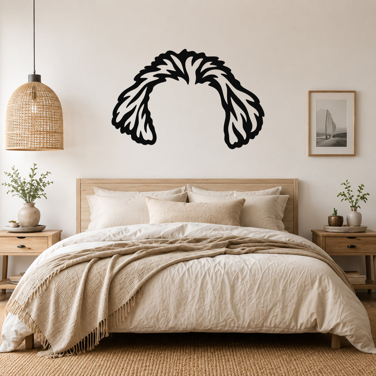 Bichon dog ear waterproof metal wall art, mockup 3