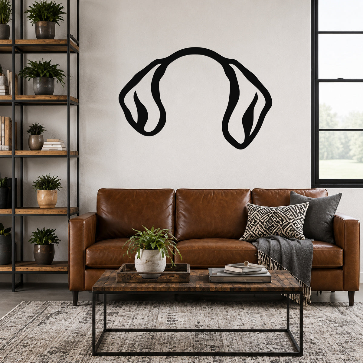 Chiweenie dog ear waterproof metal wall art, mockup 3