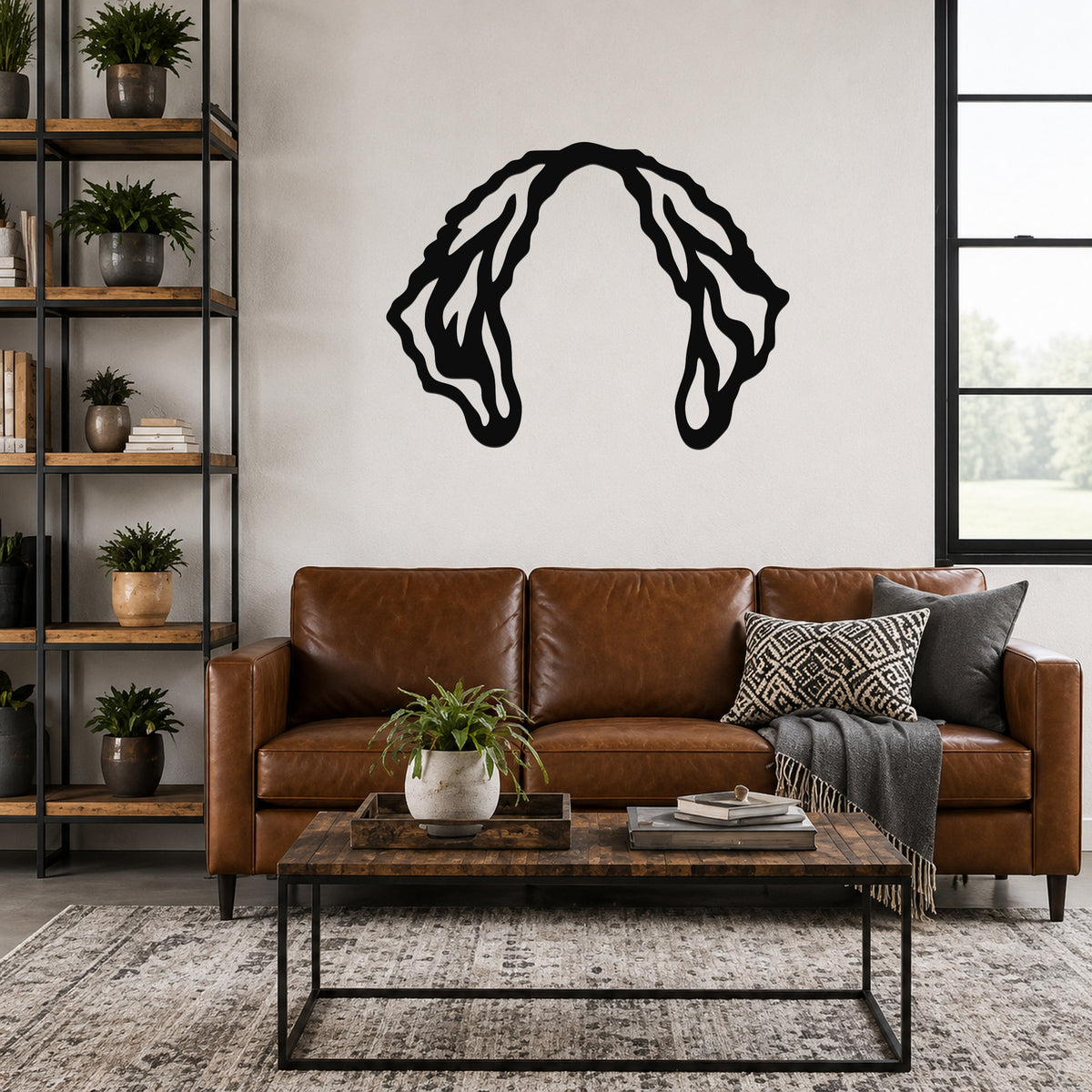 Saint Bernard dog ear waterproof metal wall art, mockup 3