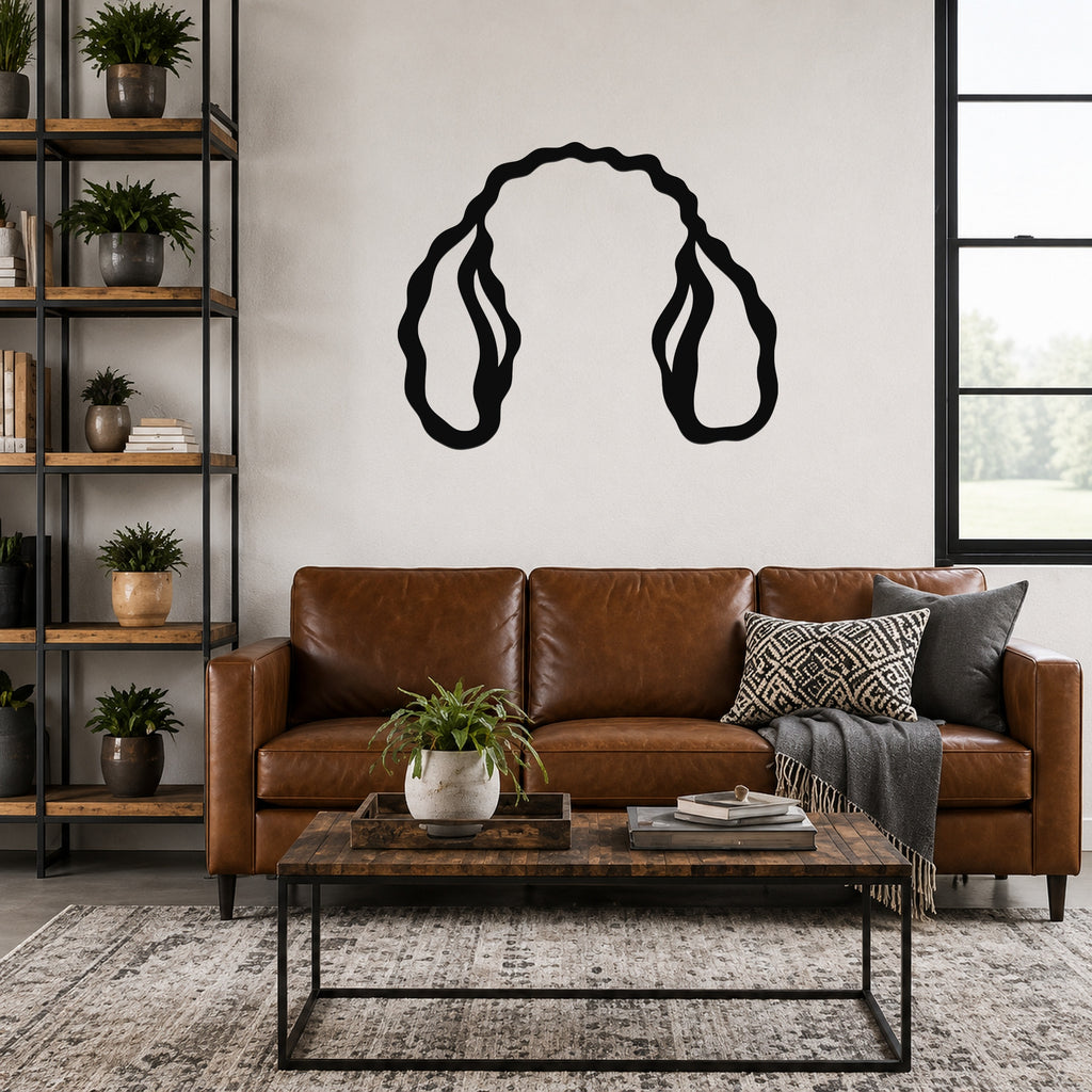 Poodle dog ear waterproof metal wall art, mockup 3