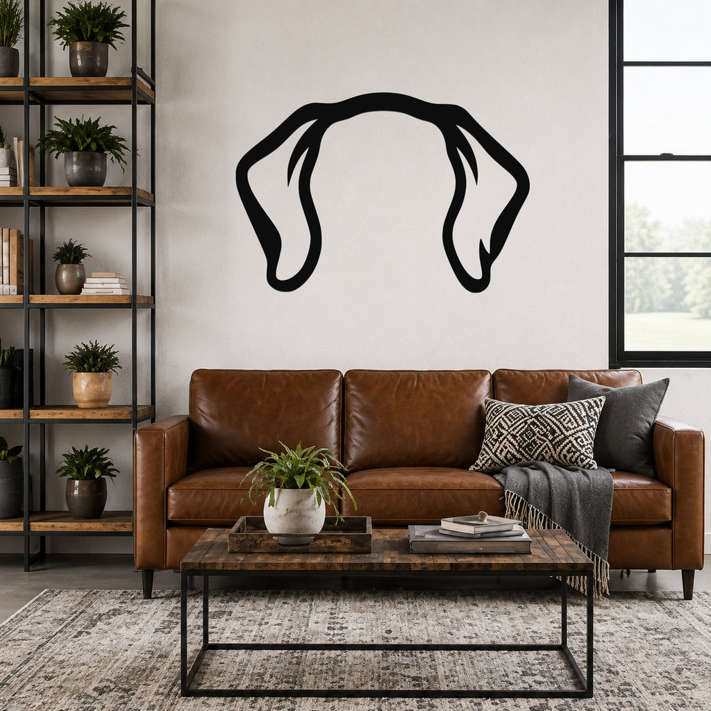 Reagle dog ear waterproof metal wall art, mockup 3