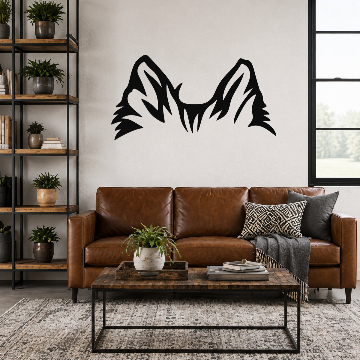 Sheltie dog ear waterproof metal wall art, mockup 3