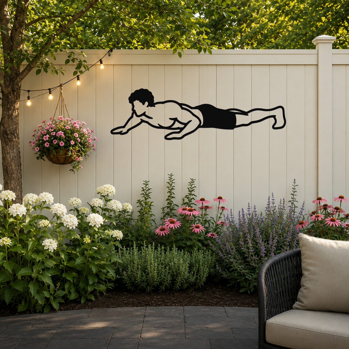 Male Wrestling Sprawl waterproof steel metal wall art, mockup 3