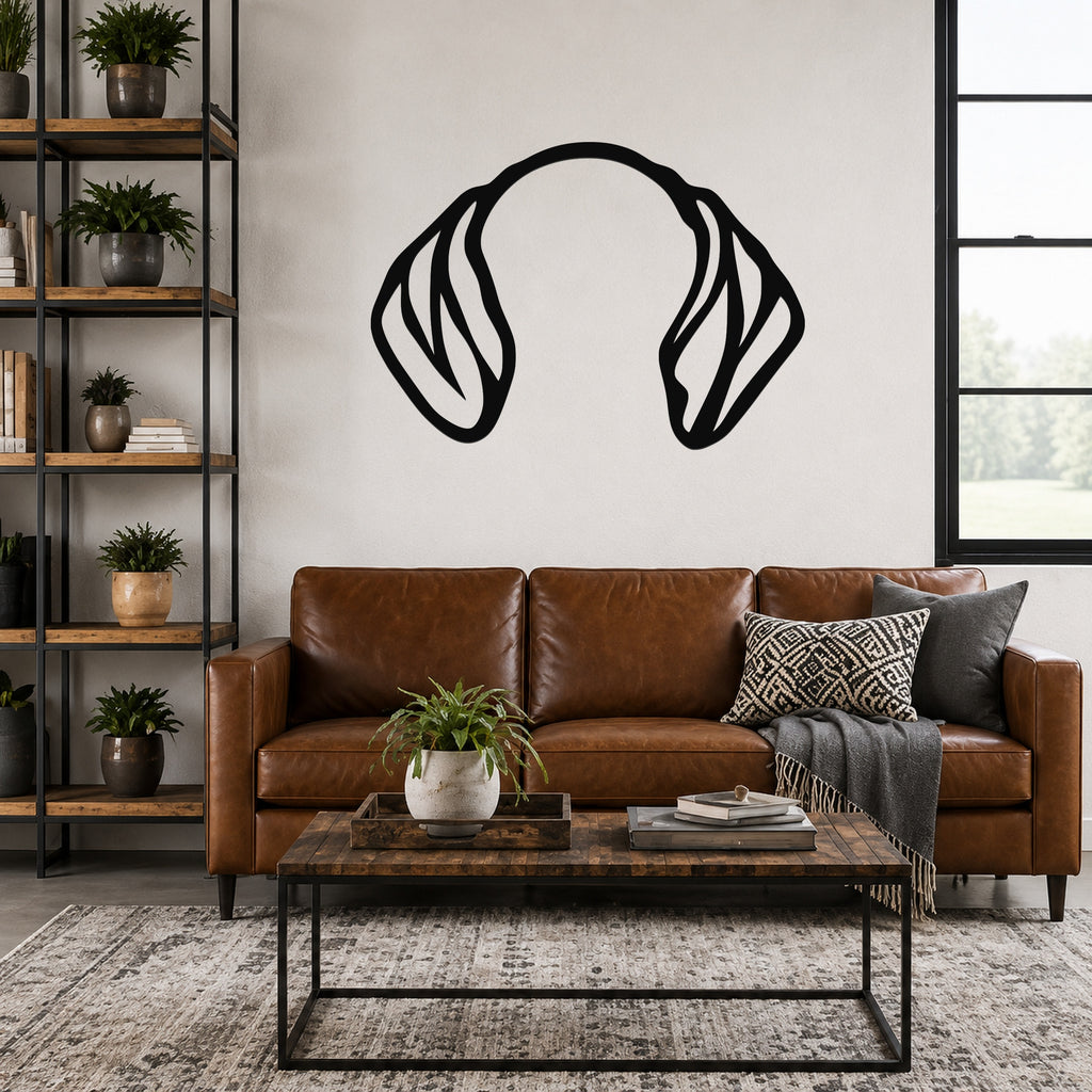 German Shorthaired Pointer dog ear waterproof metal wall art, mockup 3